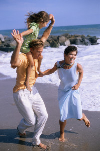 Family Playing at the Beach